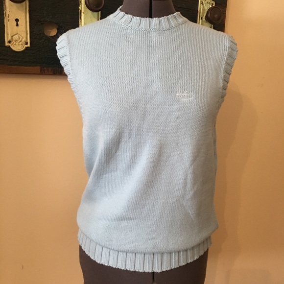 Hemmond Ice Blue Sleeveless Knit Sweater Size EU 48 - Picture 3 of 11